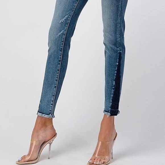 NWT Grace Jeans Classic 2 Tones Washu Mid Rise Skinny Jean - Picture 7 of 13